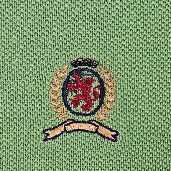 VTG Tommy Hilfiger Polo Green Vintage Embroidered Logo Short Sleeve Mens Size XL - Picture 8 of 10